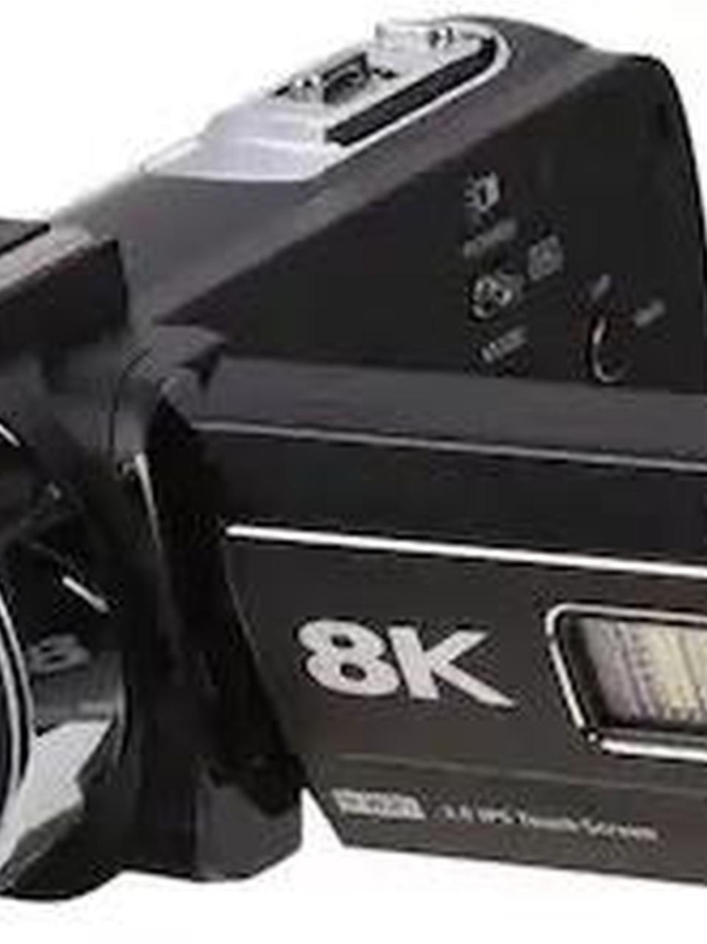 8K Black Video Camcorder with High-Definition Recording